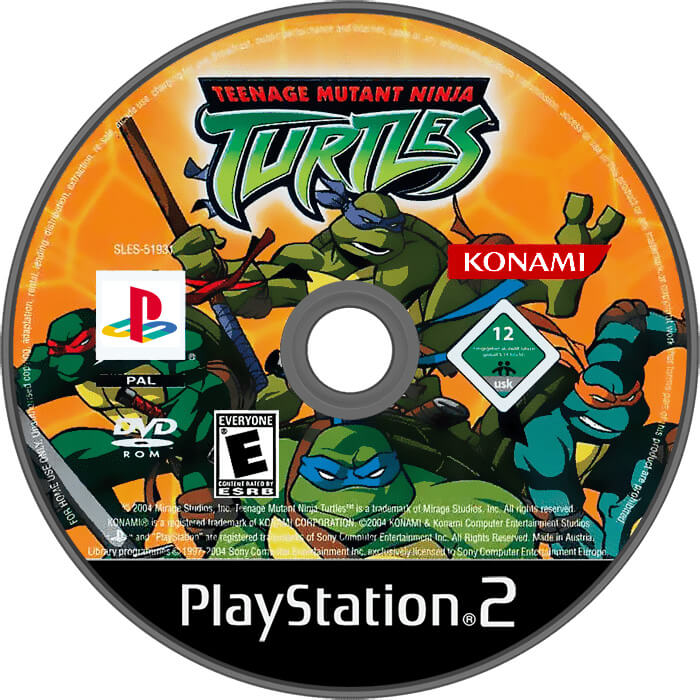 Лицензионный диск PAL Teenage Mutant Ninja Turtles (2003) для PlayStation 2